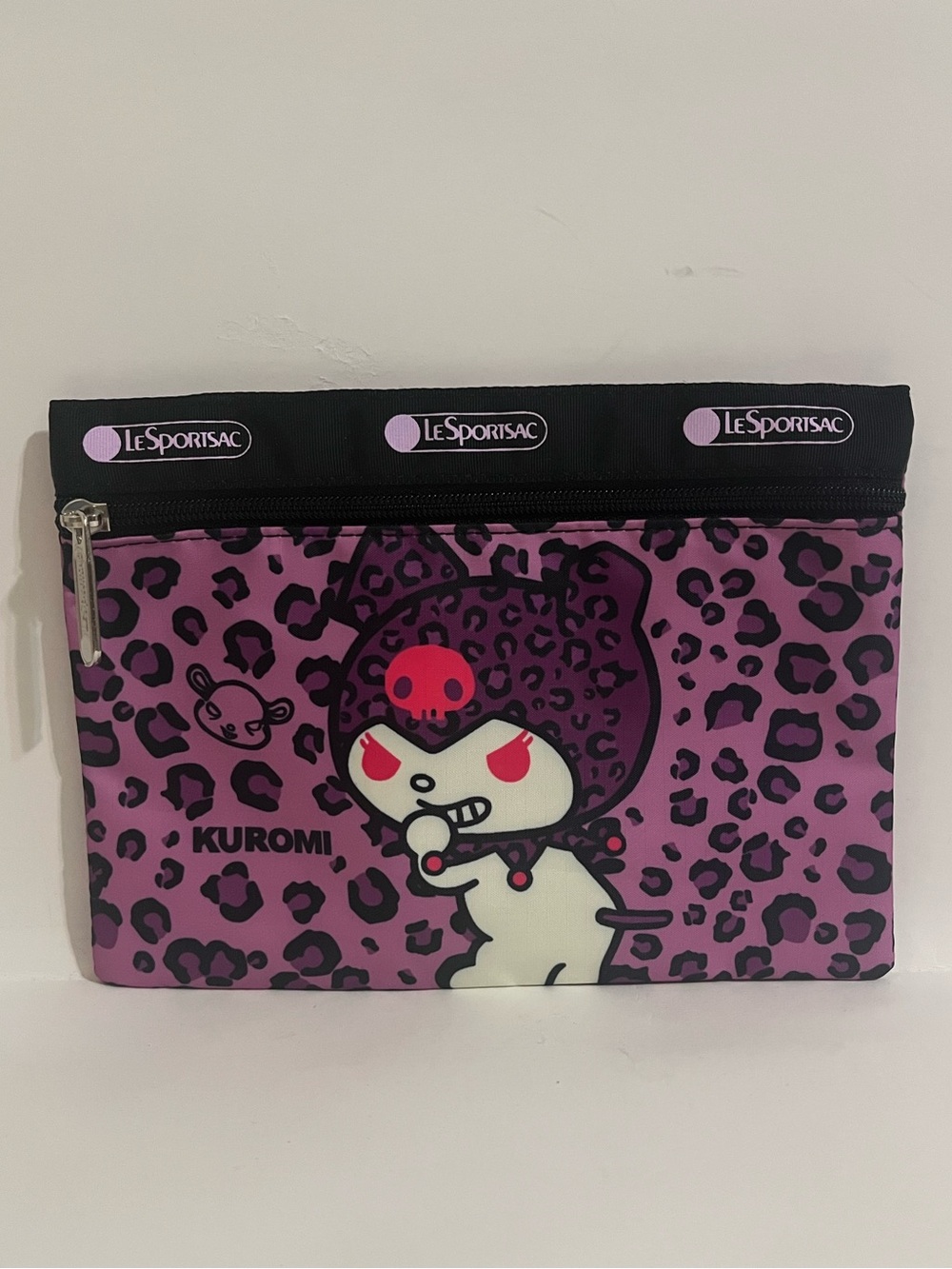 Kuromi PRE-OWNED Leopard Print Pouch